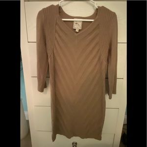 Pink Rose Size Medium Tan Sweater Dress or Tunic